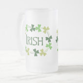 Irish Kleeblatt Oval Mattglas Bierglas (Vorderseite Links)