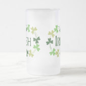 Irish Kleeblatt Oval Mattglas Bierglas (Mittel)
