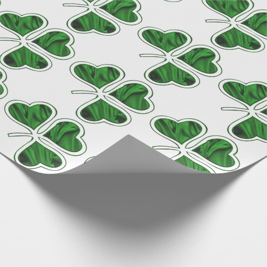Irish Kleeblatt Pattern Geschenkpapier (Ecke)