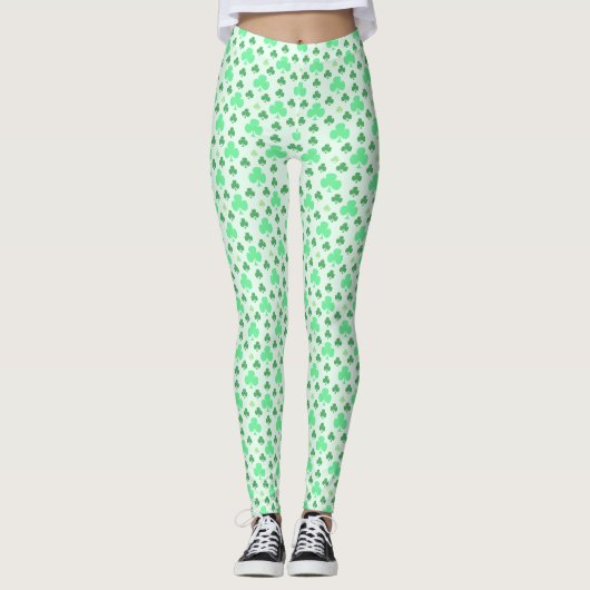 Irish Kleeblatt Pattern Leggings (Vorderseite)