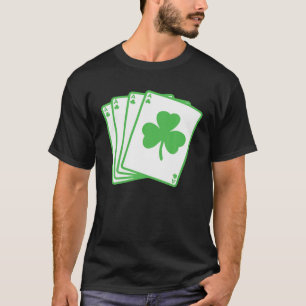 Irish Kleeblatt Playing Cards Funny St Patrick's D T-Shirt