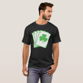 Irish Kleeblatt Playing Cards Funny St Patrick's D T-Shirt (Vorne ganz)