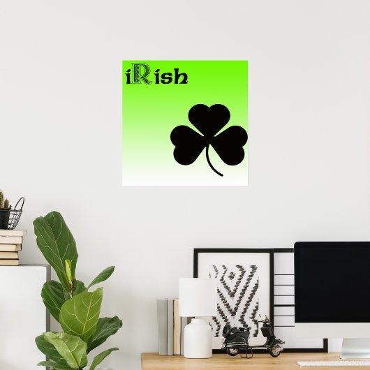 iRish Kleeblatt Poster (Heimbüro)
