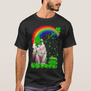 Irish Kleeblatt Rainbow Lucky Balinese Cat St Patr T-Shirt