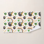 Irish Kleeblatt Rainbow Print, St. Paddy's Gift Handtuch (Handtuch)