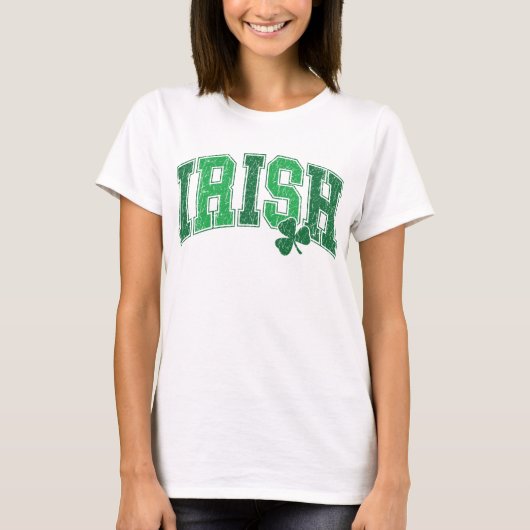 Irish Kleeblatt Retro St Patrick's Day T-Shirt (Vorderseite)