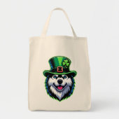 Irish Kleeblatt Siberian Husky Dog St Patricks Day Tragetasche (Vorne)