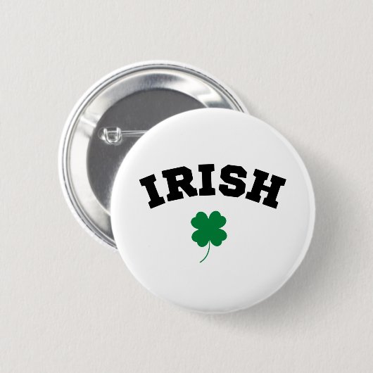 Irish Kleeblatt St Patrick's Button (Vorne & Hinten)