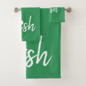 Irish Kleeblatt St Patricks Day Badhandtuch Set (Insitu)