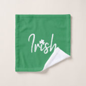 Irish Kleeblatt St Patricks Day Badhandtuch Set (Waschlappen)