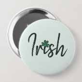 Irish Kleeblatt St Patricks Day      Button (Vorne & Hinten)