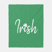 Irish Kleeblatt St Patricks Day Fleecedecke (Vorderseite)