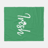 Irish Kleeblatt St Patricks Day Fleecedecke (Vorderseite (Horizontal))