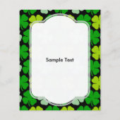 Irish Kleeblatt St. Patrick's Day Flyer (Hinten)