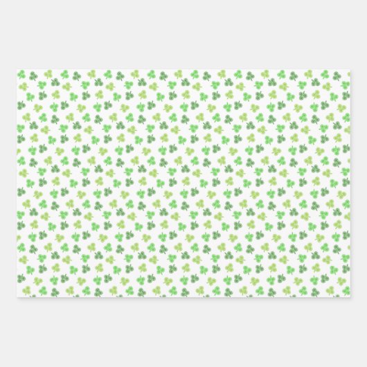 Irish Kleeblatt St. Patrick's Day Geschenkpapier Set (Vorderseite 3)