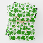 Irish Kleeblatt St. Patrick's Day Geschenkpapier Set (Beispiel)
