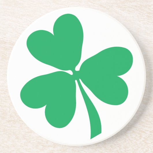 Irish Kleeblatt/St Patrick's Day Getränkeuntersetzer (Vorne)