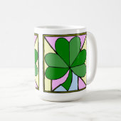 IRISH KLEEBLATT - ST.PATRICK'S DAY KAFFEE TASSE (VorderseiteRechts)
