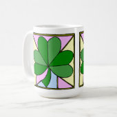 IRISH KLEEBLATT - ST.PATRICK'S DAY KAFFEE TASSE (Vorderseite Links)