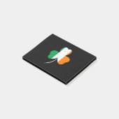 Irish Kleeblatt St Patrick's Day Post-it Klebezettel (angewinkelt)