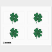 Irish Kleeblatt & St. Patrick's Day Rechteckiger Aufkleber (Blatt)