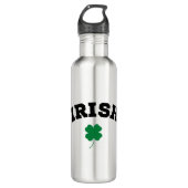 Irish Kleeblatt St Patrick's Edelstahlflasche (Vorderseite)