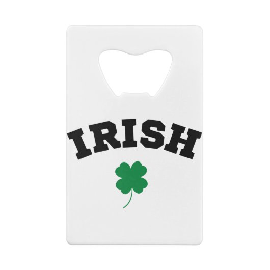 Irish Kleeblatt St Patrick's Geldbeutel Flaschenöffner (Rückseite)