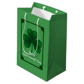 Irish Kleeblatt St Patricks MGB Mittlere Geschenktüte (Rückseite Schrägansicht)