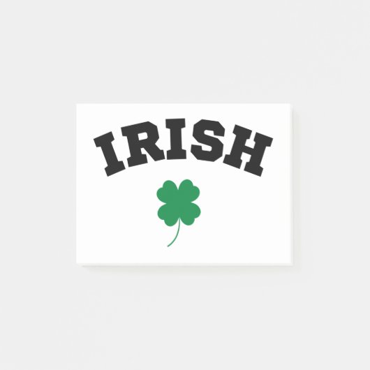 Irish Kleeblatt St Patrick's Post-it Klebezettel (Vorderseite)