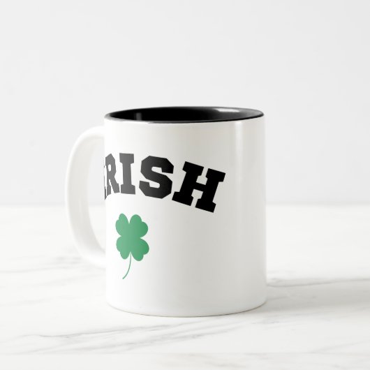 Irish Kleeblatt St Patrick's Zweifarbige Tasse (Vorderseite Links)