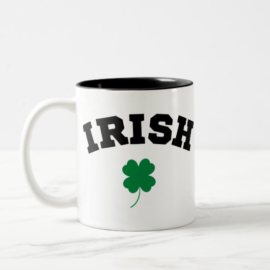 Irish Kleeblatt St Patrick's Zweifarbige Tasse (Links)