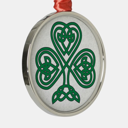 IRISH KLEEBLATT SYMBOL CHRISTMAS ORNANATION SILBERNES ORNAMENT (Rechts)