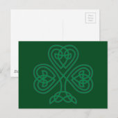 IRISH KLEEBLATT SYMBOL POSTKARTE (Vorne/Hinten)