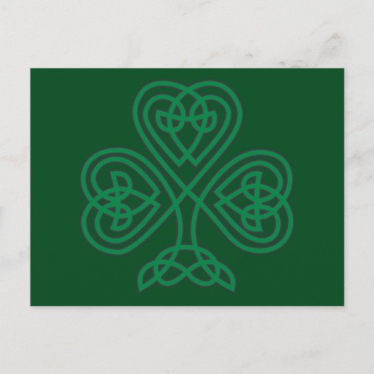 IRISH KLEEBLATT SYMBOL POSTKARTE (Vorderseite)