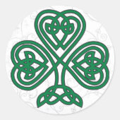 IRISH KLEEBLATT SYMBOL RUNDER AUFKLEBER (Vorderseite)