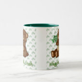 Irish Kleeblatt Teddy Zweifarbige Tasse (Mittel)