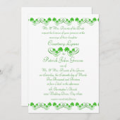 Irish Kleeblatt Wedding Einladung (Vorne/Hinten)
