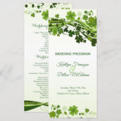 Irish Kleeblatt Wedding Programm (Vorne/Hinten)