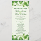 Irish Kleeblatt Wedding Programm (Vorderseite)