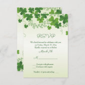 Irish Kleeblatt Wedding Reply Einladung (Vorne/Hinten)