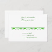 Irish Kleeblatt Wedding Response Card RSVP Karte (Vorne/Hinten)