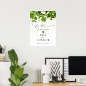 Irish Kleeblatt Wedding Welcome Sign Poster (Heimbüro)