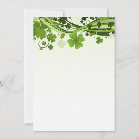 Irish Kleeblatt Wirbel Hochzeit Speichern Sie das Save The Date (Rückseite)