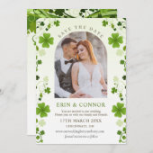 Irish Kleeblatt Wirbel Hochzeit Speichern Sie das  Save The Date (Vorne/Hinten)