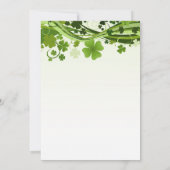 Irish Kleeblatt Wirbel Hochzeitssache Das Datum sp Einladung (Rückseite)