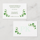 Irish Kleeblatts Business Card Visitenkarte (Vorne/Hinten)