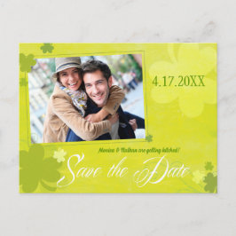 Irish Kleeblatts Foto Wedding Save the Date Ankündigungspostkarte
