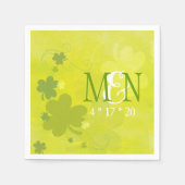 Irish Kleeblatts Green Wedding Serviette (Vorderseite)