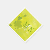 Irish Kleeblatts Green Wedding Serviette (Ecke)