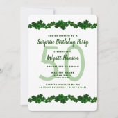 Irish Kleeblatts März Birthday Party Einladung (Vorderseite)